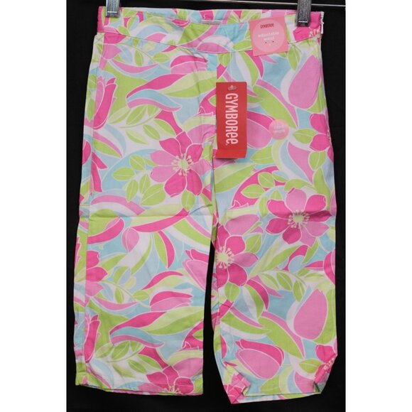 2008 Gymboree Palm Springs sz 5 Flower Print Capri Pants Florida Vacation Beach - Picture 1 of 5